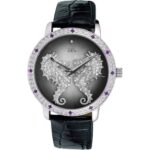 Adee Kaye Seahorsee Crystal Accents Black Dial Quartz AK2002-LPU Women's Watch
