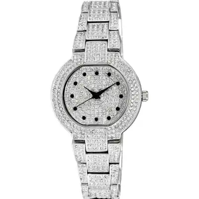 Adee Kaye Astonish Collection Crystal Accents Silver Dial Quartz AK2005-L Women's Watch