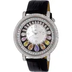 Adee Kaye Tear Drop Collection Crystal Accents White Mother Of Pearl Dial Quartz AK2112-L Women's Watch