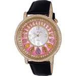 Adee Kaye Tear Drop Collection Crystal Accents Pink And White Mother Of Pearl Dial Quartz AK2112-LRG Women's Watch