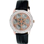 Adee Kaye Snowflakes Collection Crystal Accents Grey Dial Quartz AK2115-LRG Women's Watch