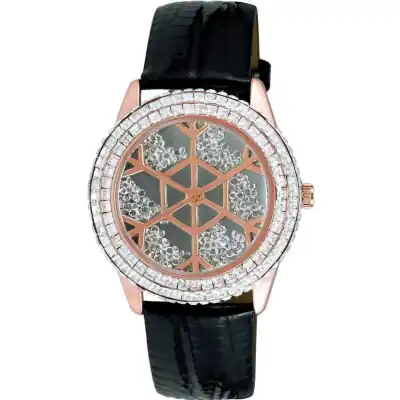 Adee Kaye Snowflakes Collection Crystal Accents Grey Dial Quartz AK2115-LRG Women's Watch Adee Kaye Snowflakes Collection Crystal Accents Grey Dial Quartz AK2115-LRG Women's Watch