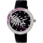 Adee Kaye Majestic Collection Crystal Accents Black Dial Quartz AK2118-L Women's Watch