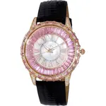 Adee Kaye Marquee Collection Crystal Accents White Mother Of Pearl Dial Quartz AK2425-LRGOK Women's Watch