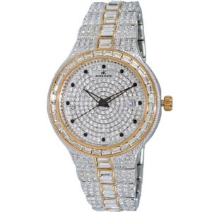 Adee Kaye Fussy G-2 Collection Diamond Accents Pave Dial Quartz AK2525-L2G Women's Watch