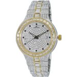 Adee Kaye Fussy Mid-S Collection Crystal Accents Pave Dial Quartz AK2525-M2G Women's Watch