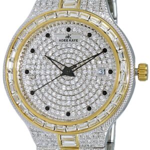 Adee Kaye Fussy Mid-S Collection Crystal Accents Pave Dial Quartz AK2525-M2G Women's Watch