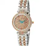 Adee Kaye Finess Crystal Accents Gold Tone Dial Quartz AK2526-L2R Women's Watch