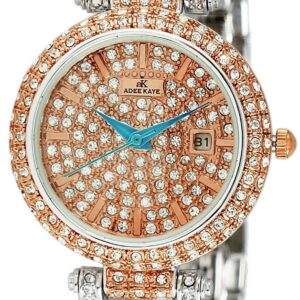 Adee Kaye Finess Crystal Accents Gold Tone Dial Quartz AK2526-L2R Women's Watch