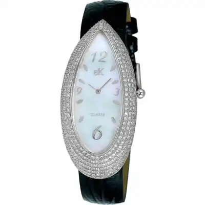 Adee Kaye Pear Collection Crystal Accents White Mother Of Pearl Dial Quartz AK2527-L Women's Watch Adee Kaye Pear Collection Crystal Accents White Mother Of Pearl Dial Quartz AK2527-L Women's Watch