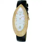 Adee Kaye Pear Collection Crystal Accents White Mother Of Pearl Dial Quartz AK2527-LG Women's Watch