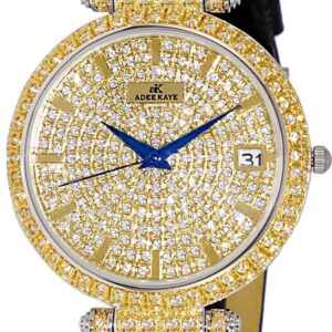 Adee Kaye Embellish Collection Crystal Accents Pave Dial Quartz AK2529-MG Women's Watch
