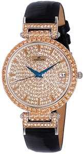 Adee Kaye Embellish Collection Crystal Accents Pave Dial Quartz AK2529-MRG Women's Watch