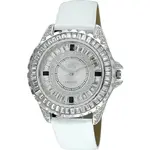 Adee Kaye Mondo G-3 Collection Crystal Accents Silver Brass Rhodium Plated Dial Quartz AK2727-S Women's Watch