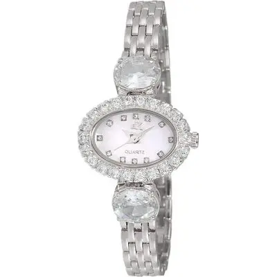 Adee Kaye Fancy Collection Crystal Accents Mother Of Pearl Dial Quartz AK2730-S Women's Watch