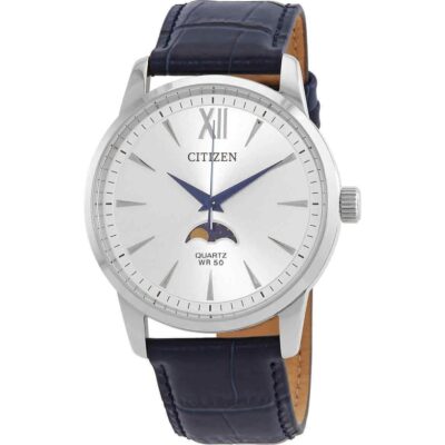 Citizen Moonphase Silver Dial Quartz Ak5000-03a Men's Watch