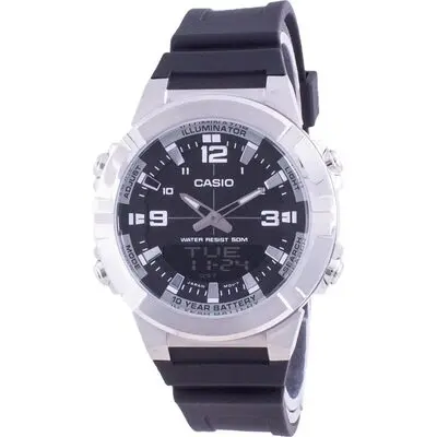 Casio Analog Digital World Time Resin Strap AMW-870-1A AMW870-1 Men's Watch