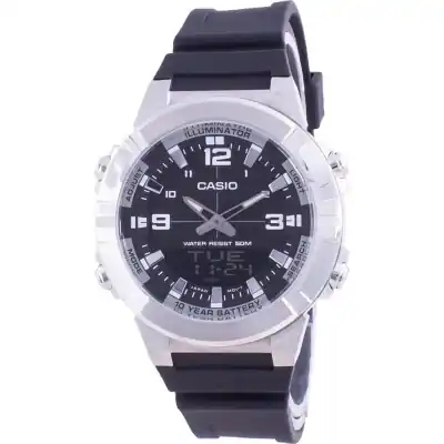 Casio Analog Digital World Time Resin Strap AMW-870-1A AMW870-1 Men's Watch