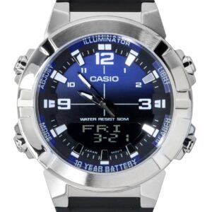 Casio Analog Digital Combination Resin Strap Blue Dial Quartz AMW-870A-2AV Men's Watch