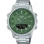Casio Analog Digital Stainless Steel Green Dial Quartz AMW-880D-3AV Men's Watch