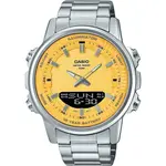 Casio Analog Digital Combination Stainless Steel Yellow Dial Quartz AMW-880D-9AV Men's Watch