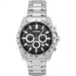 Citizen Chronograph Stainless Steel Black Dial Quartz AN8230-59E 100M Men's Watch