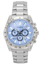 Citizen Chronograph Stainless Steel Blue Dial Quartz AN8230-59L 100M Men's Watch
