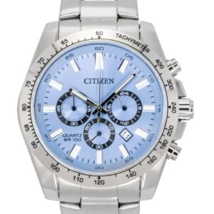 Citizen Chronograph Stainless Steel Blue Dial Quartz AN8230-59L 100M Men's Watch