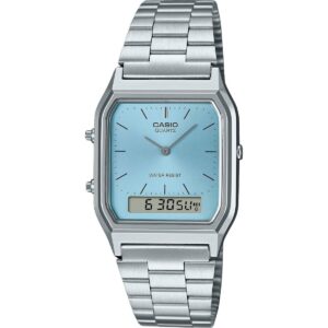 Casio Vintage Analog Digital Turquoise Blue Dial Quartz AQ-230A-2A1 Unisex Watch