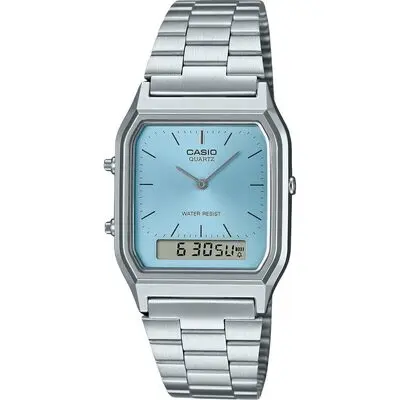 Casio Vintage Analog Digital Turquoise Blue Dial Quartz AQ-230A-2A1 Unisex Watch