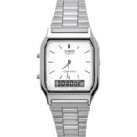 Casio Vintage Dual Time Alarm Quartz Analog Digital AQ-230A-7DMQ AQ230A-7DMQ Unisex Watch