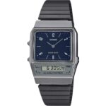 Casio Vintage Analog Digital Dual Time Stainless Steel Bracelet Blue Dial Quartz AQ-800EB-2A Unisex Watch