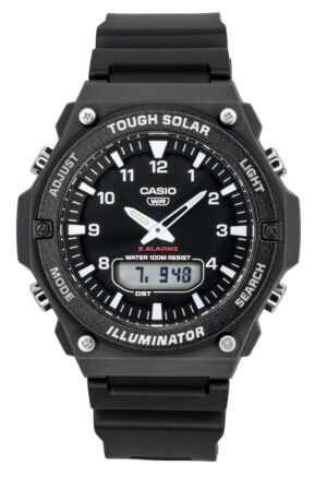 Casio G-Shock Analog Digital Resin Strap Black Dial Solar AQ-S820W-1AV 100M Men's Watch