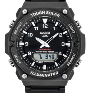 Casio G-Shock Analog Digital Resin Strap Black Dial Solar AQ-S820W-1AV 100M Men's Watch
