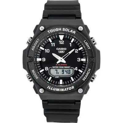Casio G-Shock Analog Digital Resin Strap Black Dial Solar AQ-S820W-1AV 100M Men's Watch