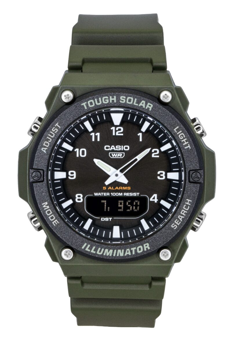 Casio Standard Analog Digital Resin Strap Black Dial Solar AQ-S820W-3BV 100M Men's Watch