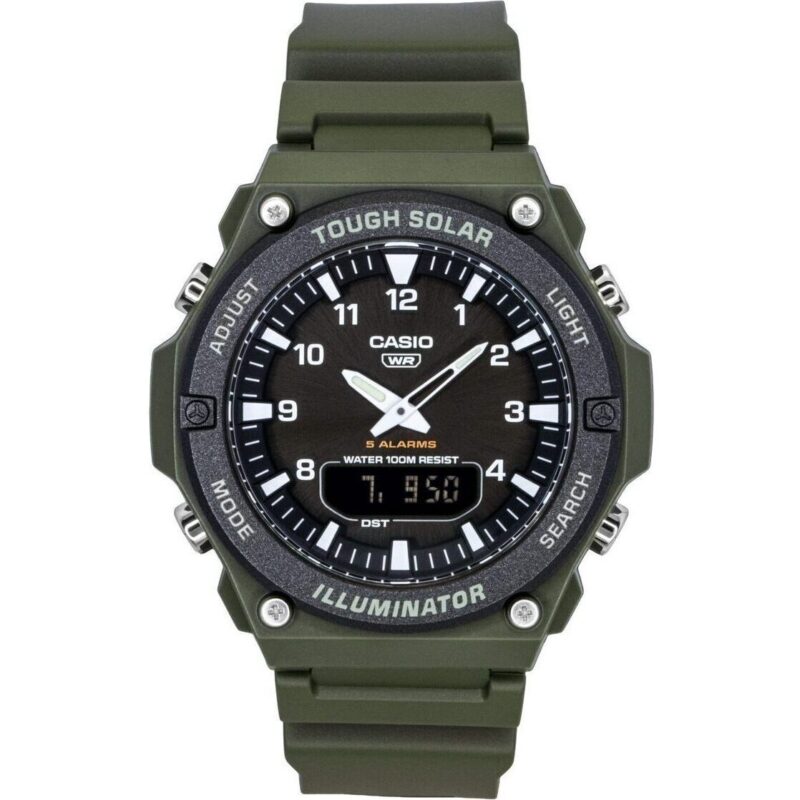 Casio Standard Analog Digital Resin Strap Black Dial Solar AQ-S820W-3BV 100M Men's Watch