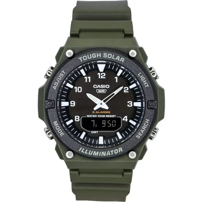 Casio Standard Analog Digital Resin Strap Black Dial Solar AQ-S820W-3BV 100M Men's Watch