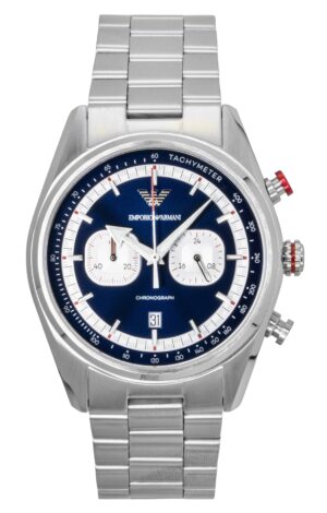 Emporio Armani Racer Chronograph Stainless Steel Blue Dial Quartz AR11676 Men's Watch