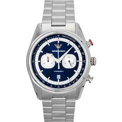 Emporio Armani Racer Chronograph Stainless Steel Blue Dial Quartz AR11676 Men's Watch