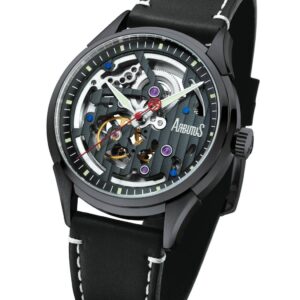 Arbutus Wall Street Leather Strap Black Skeleton Dial Automatic AR1801BBB Men's Watch
