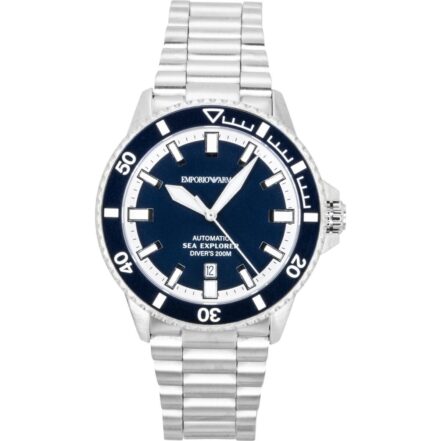 Emporio Armani Sea Explorer Stainless Steel Blue Dial Diver's Automatic AR60087 200M Men's Watch