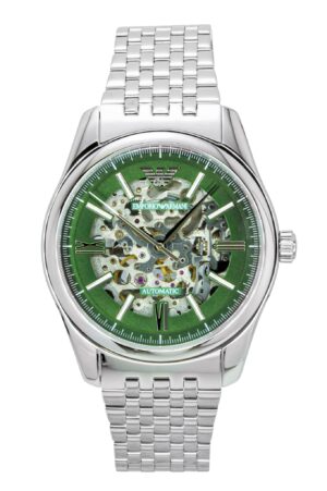Emporio Armani Stainless Steel Green Skeleton Dial Automatic AR60091 Men's Watch