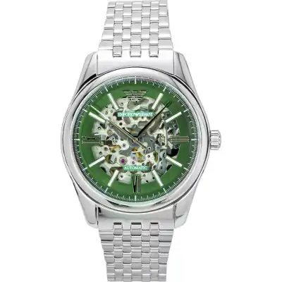 Emporio Armani Stainless Steel Green Skeleton Dial Automatic AR60091 Men's Watch