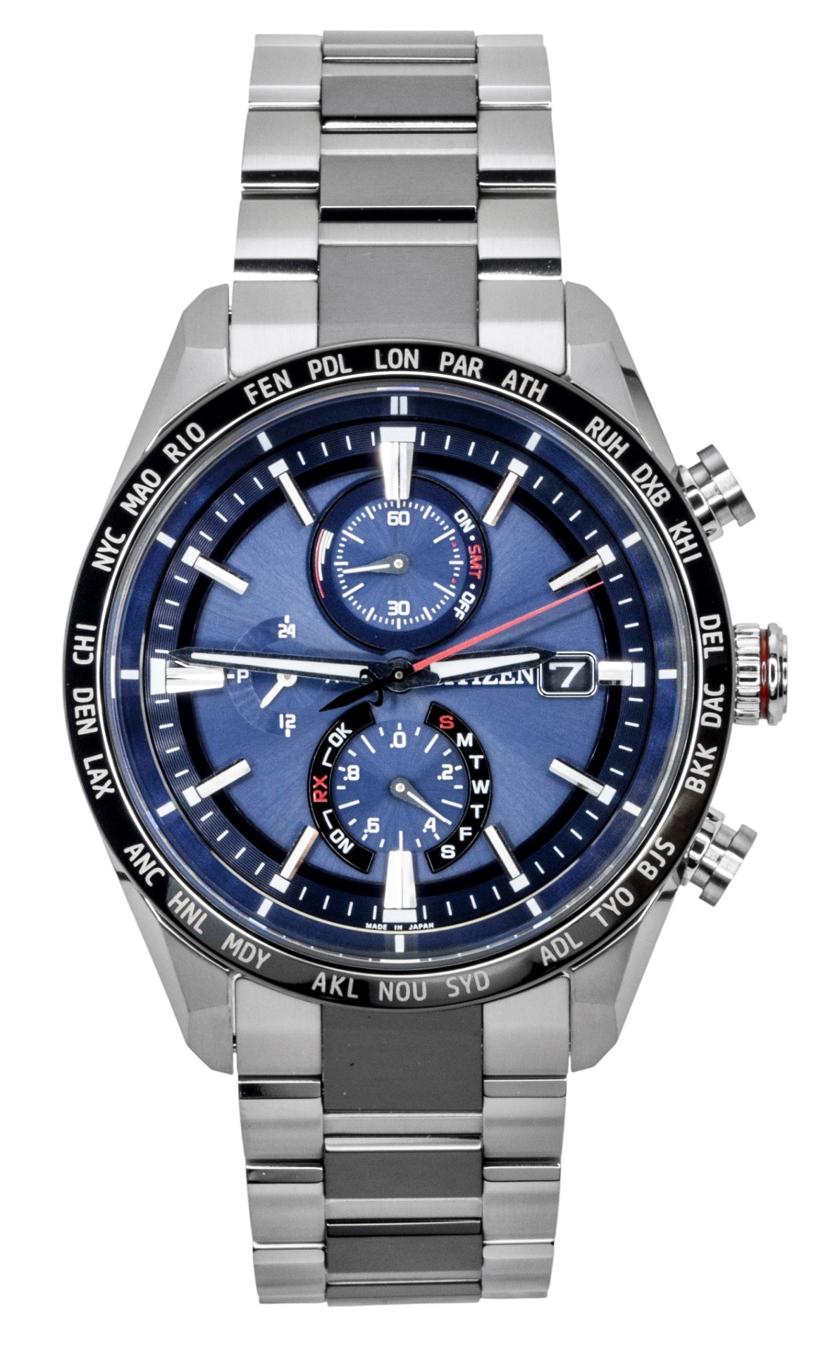 Citizen Attesa Chronograph Radio Controlled Super Titanium Eco-Drive AT8186-51L 100M Men's Watch