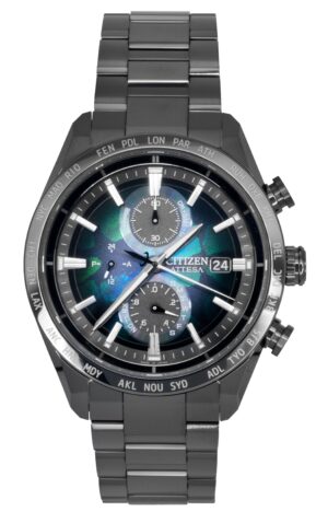 Citizen Attesa Radio-Controlled Chronograph Super Titanium Multicolor Dial Eco- Drive AT8286-65E 100M Men's Watch