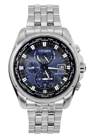 Citizen Eco-Drive Radio-Controlled Stainless Steel Blue Dial Diver's AT9031-52L 200M Men's Watch