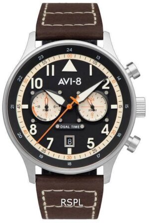 AVI-8 Hawker Hurricane Carey Dual Time Manston Black Dial Quartz AV-4088-01 Men's Watch