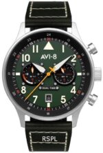 AVI-8 Hawker Hurricane Carey Dual Time Merville Green Dial Quartz AV-4088-02 Men's Watch