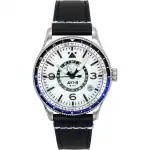 AVI-8 Flyboy Airmaster GMT Leather Strap White Dial Automatic AV-4128-02 Men's Watch
